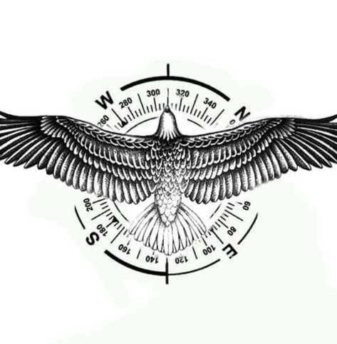 Men Wrist Tattoo Ideas Unique, Compass Tattoo Design Men Forearm, Eagle Compass Tattoo, Eagle Tattoo Men, Eagle Wing Tattoos, Compass Tattoo Men, New Beginning Tattoo, Tatoo Styles, Birds Vector