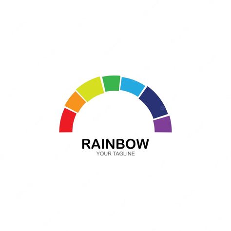 Rainbow Logo Design, Rainbow Icon, About Rainbow, Rainbow Logo, Word Mark Logo, Vector Template, Simple Logo, Vector Logo, Premium Vector