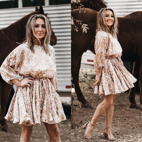 White floral print dress