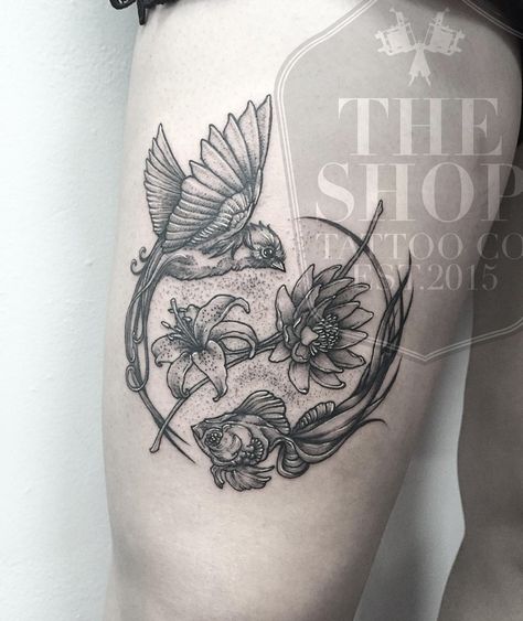 The Shop Tattoo Co best tattoo shop in toronto bird tattoo fish tattoo dot work tattoo Matching Tats, Fish Tattoo, Bird Tattoo, Dot Work Tattoo, Birds Tattoo, Arm Sleeve, Tattoo Shop, Yin Yang, Tattoos And Piercings