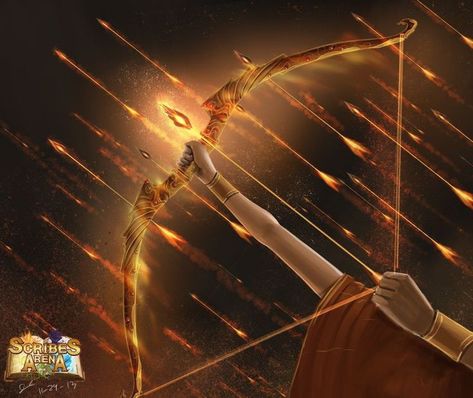 Bow Art, Archery Bows, Magic Items, Hinduism Art, Fire Art, Bow And Arrow, Cool Swords, Wow Art, Fantasy Rpg