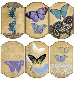 Blue Butterfly Theme, Bible Journal Template, Butterfly Tags, Junk Journal Collage, Scrapbook Embellishments Diy, Vintage Scrapbook Paper, Journal Lettering, Free Collage, Digital Paper Free