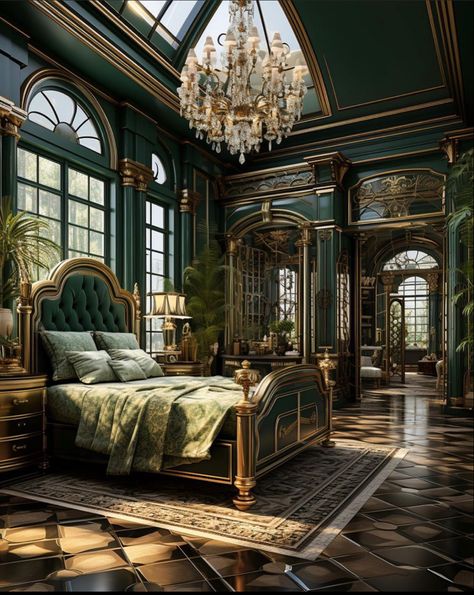 Bellefeuille Aesthetic, Luxury Victorian Interior, Victorian House Bedroom, Old Mansion Aesthetic, Old Victorian Mansions, Old Mansions Interior, Green Castle, Mansion Art, Manor Interior