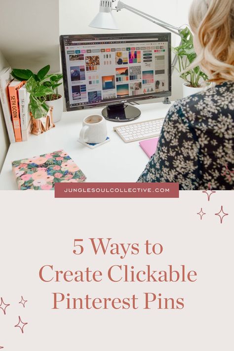 What does it take to design Pinterest pins that stop the scroll and earn a click? Let's simplify this science down to small simple rules! Learn how to create Pinterest images that work, write pin copy and avoid common Pinterest graphics mistakes. #pinterestpins #pintereststrategy #pinterestforbusiness #junglesoulcollective Pinterest Graphics, Rich Pins, Entrepreneur Advice, Pinterest Business, Pinterest Business Account, Creative Names, Pinterest Seo, Pinterest Images, Pinterest Templates