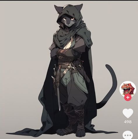 Catfolk Character Design, Tabaxi Cosplay, Tabaxi Character Design, Tabaxi Gunslinger, Dnd Tabaxi Rogue, Cat People Character Design, Dnd Tabaxi Barbarian, Tabaxi Paladin, Dnd Catfolk