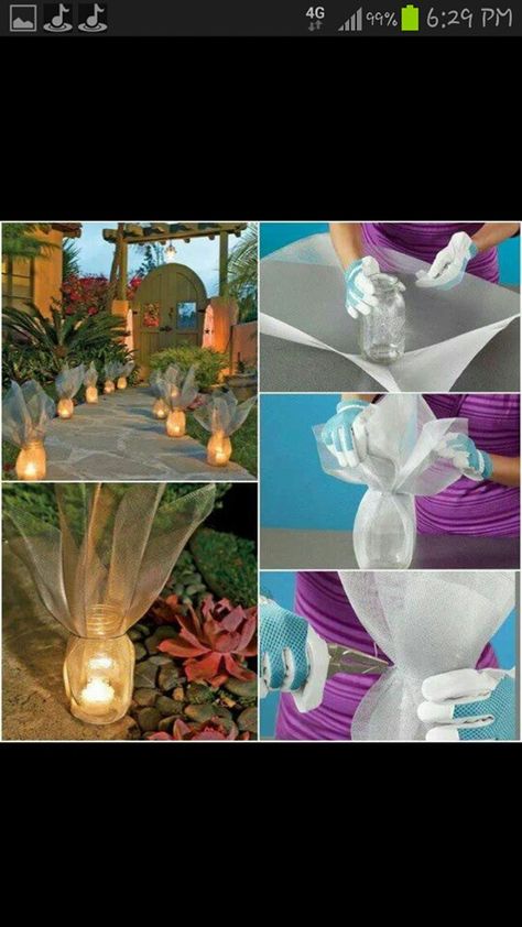 Wedding lights Diy Path, Diy Event, Recycled Bottle, Backyard Lighting, Recycled Bottles, Girls Birthday, Glass Candle Holders, Glass Candle, Backyard Wedding