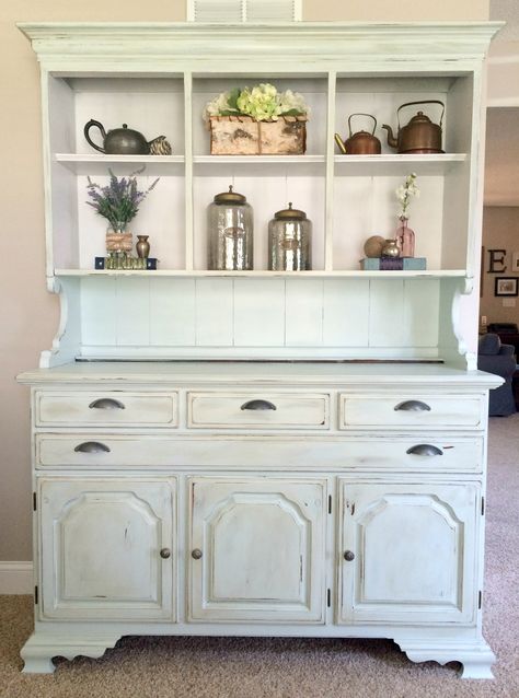 Restaining Wood Furniture, Hutch Ideas, Baby Furniture Sets, Outside Furniture, Distressed Furniture, Cheap Furniture, Paint Furniture, Redo Furniture, Farmhouse Design