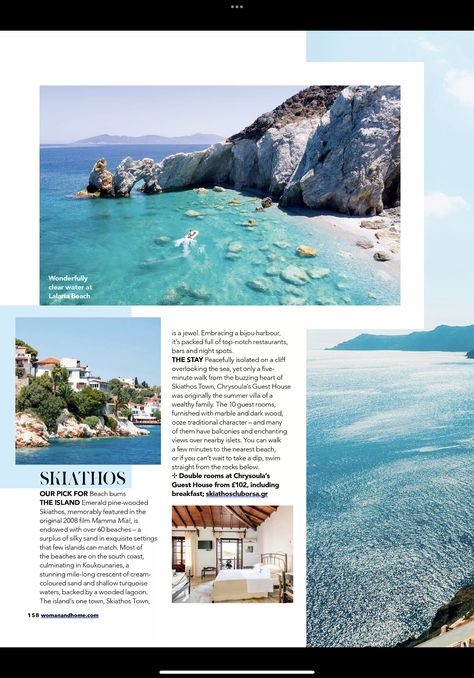 Lalaria Beach, Travel Editorial, Skiathos, Editorial Design, Clear Water, Dark Wood, Maquillaje De Ojos, Guest House, Editorial