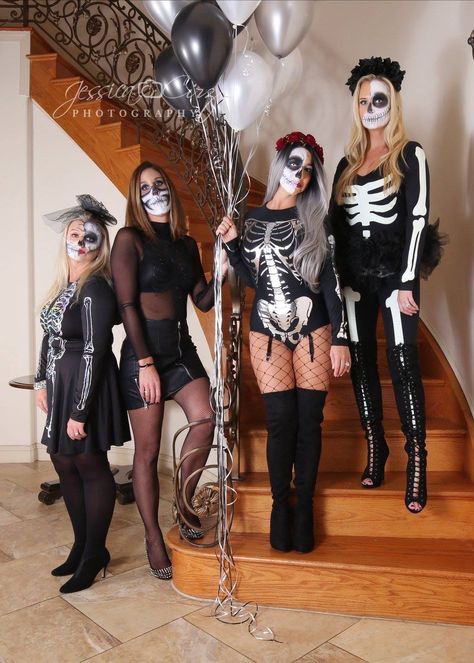 Group Skeleton Costume, Skeleton Makeup, Skeleton Costume, Spooky Szn, Halloween Costumes Friends, Group Costumes, Group Halloween Costumes, Halloween 2023, Halloween Photos