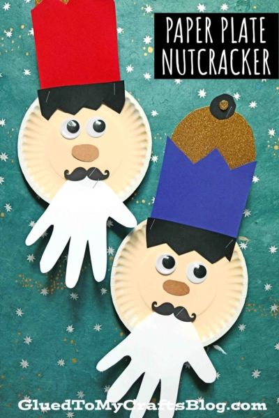 Paper Plate Nutcracker w/Handprint Beard - Kid Craft Nutcracker Crafts For Kids, Crafts For Kids Easy Diy, Nutcracker Art, Nutcracker Christmas Party, Nutcracker Crafts, Christmas Art For Kids, Crafts For Kids Easy, Preschool Winter, Cultural Crafts