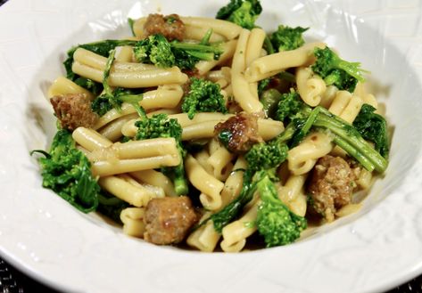 Rapini Pasta, Sausage And Greens, Rapini Recipes, Broccoli Rabe Pasta, Cavatelli And Broccoli, Pasta With Italian Sausage, Sausage And Broccoli Rabe, Italian Sausage Recipes Pasta, Broccoli Rabe And Sausage