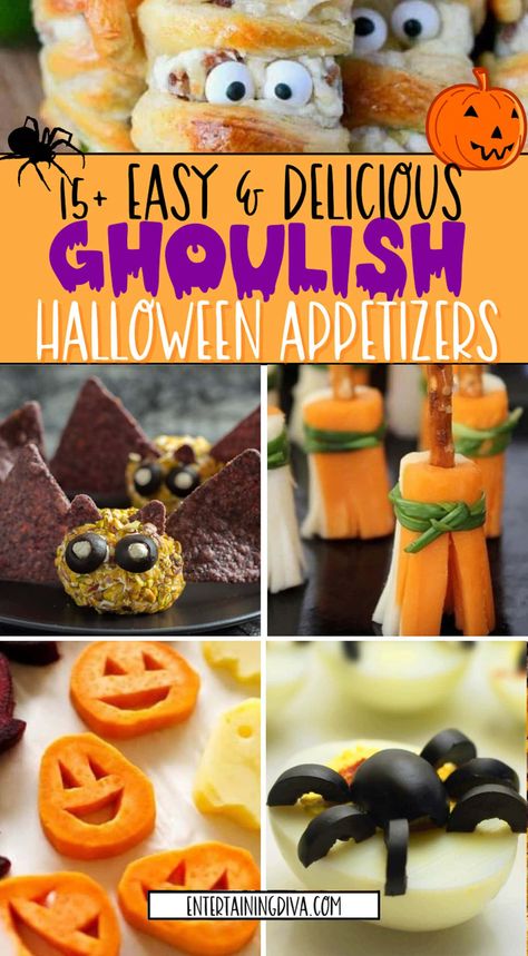 Halloween Finger Foods Appetizers, Easy Halloween Finger Foods, Charbooterie Board, Halloween Finger Food Ideas, Halloween Finger Food, Finger Foods Appetizers, Virgo Style, Halloween Party Menu, Fun Halloween Snacks