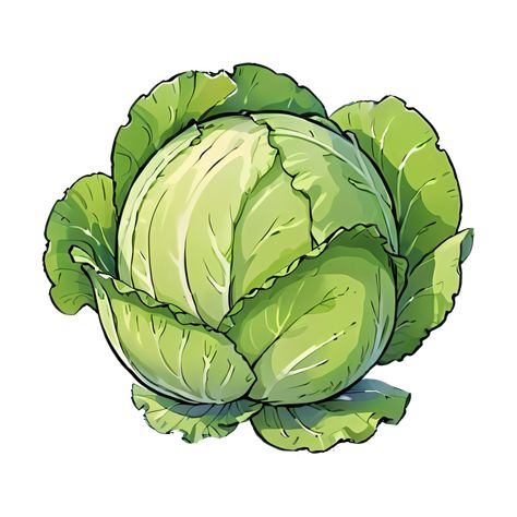 Cabbage Drawing, Cabbage Cartoon, Cabbage Illustration, Cabbage Vegetable, Vegetable Drawing, Vegetable Cartoon, Green Cabbage, Cabbage Rolls, Tree Saw