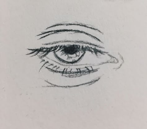 How To Draw Crying Eyes, Tired Eyes Sketch, Crying Eye Sketch, Mind Drawing, Drawing Eye, Arte Grunge, Drawing Eyes, Arte Sketchbook, Pencil Art Drawings