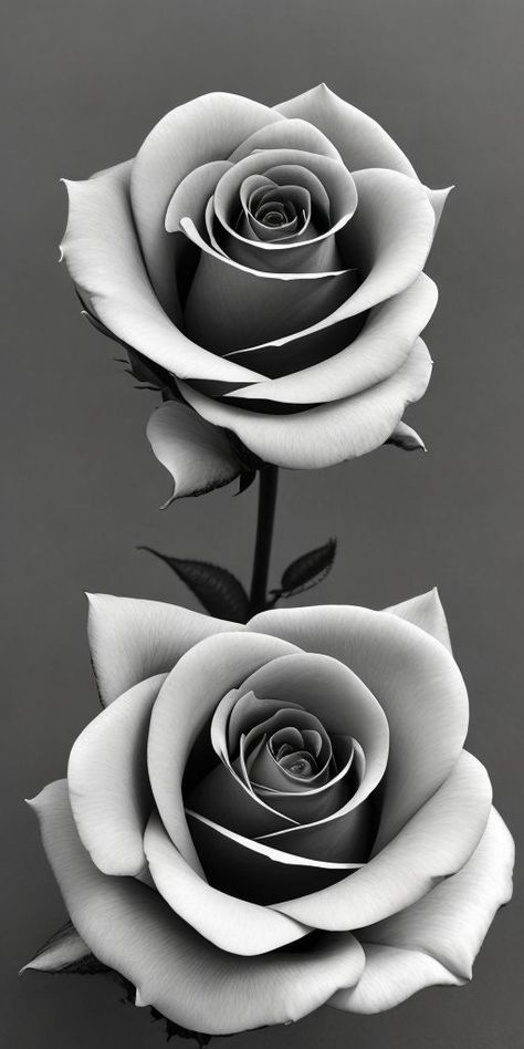 Tattoo Roses Design, Roses Design Tattoo, Rosa Tattoo Designs, Gold Rose Tattoo, Two Roses Tattoo Design, Rose Design Tattoo, Roses Reference, Rose Black And Grey, Rose Draw