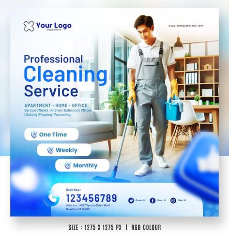 Looksgood | Freepik Cleaning Flyers, Ads Banner, Creative Banners, Social Media Flyer, Logo Psd, Visual Marketing, Technology Icon, Brand Promotion, Pinterest Strategy