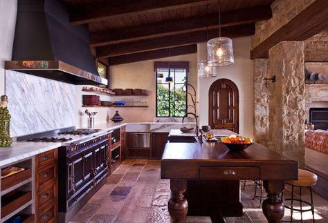 See more of Michael S. Smith Inc.'s "Laguna Beach" on 1stdibs Rustic Italian Decor, Tuscan Kitchen Design, Rustic Italian Home, Witchy Cottage, Spanish Style Kitchen, Italian Kitchen Design, Ideas Cocina, Rustic Homes, Italian Farmhouse