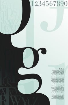 Bodoni Poster, Typeface Specimen, Specimen Poster, Typeface Poster, Magazine Layout Inspiration, Type Specimen, Graphic Design Cards, Typo Design, Poster Fonts