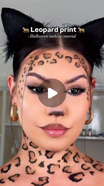 Leopard Makeup Halloween Easy, Leopard Makeup Halloween, Wonderskin Lip, Eyeliner Maybelline, Brown Lip Liner, Uk Halloween, Easy Halloween Makeup, Leopard Halloween, Leopard Makeup