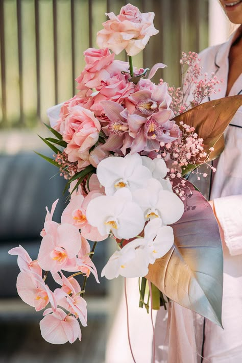 Trend Alert! Modern Orchid Wedding Ideas | One Fab Day | OneFabDay.com UK Orchid Bridal Bouquets, 90s Wedding, Orchid Bouquet Wedding, Holding A Bouquet Of Flowers, Ceremony Arrangement, Holding A Bouquet, Orchid Bouquet, Bride Floral, Orchid Wedding