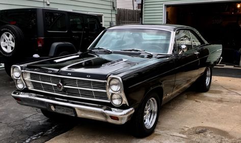 This 1966 Ford Fairlane GT has been off the road for about a year. It's set up for speed and just needs some mechanical and cosmetic TLC. #Fairlane500, #FairlaneGT, #FairlaneXL, #Ford 1966 Ford Fairlane, Ford Fairlane 500, Fairlane 500, Zz Top, Black Bucket, Ford Fairlane, Square Body, Car Designs, S Car