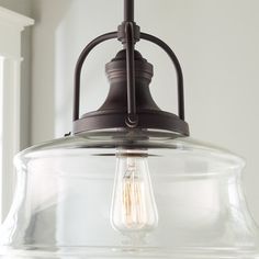 Schoolhouse Bell Pendant - Shades of Light Ranch Lighting, Schoolhouse Lighting, Bronze Light Fixture, Schoolhouse Style, Lighting Farmhouse, Design My Kitchen, School House Lighting, Modern Farmhouse Lighting, Hall Lighting