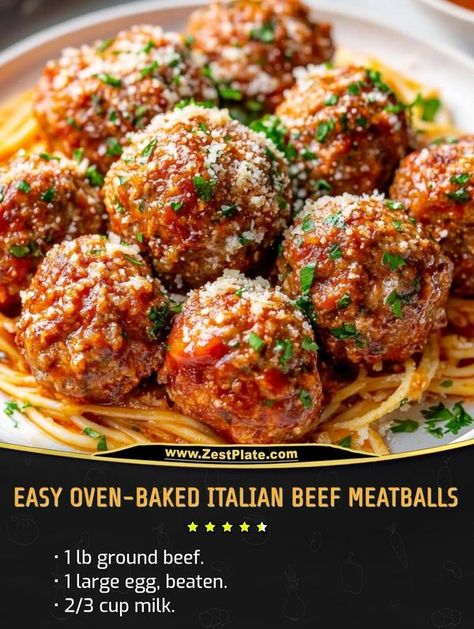 Baked Italian Meatballs, Oven Baked Meatballs, Minced Beef Recipes, Baked Meatballs, Mince Recipes, Italian Beef, Beef Meatballs, Vegetarian Snacks Recipes, Italian Meatballs