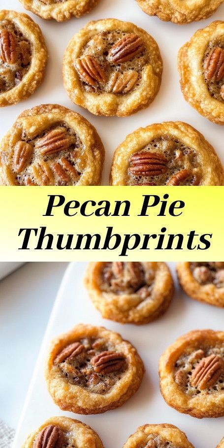 Better Than Pecan Pie Cookies Recipe - Discover the perfect blend of buttery shortbread and rich pecan pie in these irresistible cookies. With a gooey, nutty filling and a hint of sweet molasses, they're sure to become your new favorite treat! #PecanPieCookies #CookieLovers #BakingFun #SweetTooth #DessertGoals #YummyTreats #FallBaking #PecanDelights #IndulgentSweets #HomemadeCookies Pecan Pie Cookies Recipe, Pie Cookies Recipe, Pecan Bites, Pecan Pie Bites, Classic Pecan Pie, Pecan Coffee Cake, Pecan Shortbread Cookies, Pecan Pie Cookies, Thumbprint Cookies Recipe