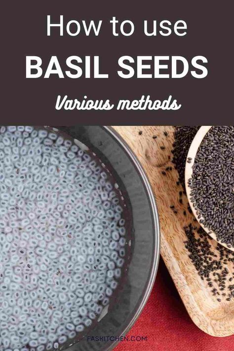 A Pinterest pin featuring a variety of basil seeds and informative text. The image provides insights into the nutrition, benefits, and usage of basil seeds in simple language. Perfect for those seeking to enhance their wellness journey and explore new ways to incorporate healthy ingredients. #BasilSeeds #HealthyLiving #NutritionTips Basil Seeds Recipe, Basil Seeds Benefits, Storing Basil, Basil Lemonade, Seeds Benefits, Edible Seeds, Basil Seeds, Basil Plant, Thai Basil