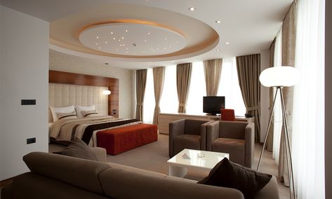 Circular False Ceiling Designs For Your Bedroom Ceiling Designs Simple, Simple False Ceiling, Ceiling Office, Bedroom False Ceiling, Ceiling Pop, Designs For Living Room, False Ceiling Designs, Ceiling Bathroom, Bedroom Pop Design