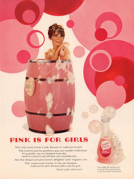 Pink Shampoo, Vintage Beauty Ads, Pink Fragrance, Colgate Palmolive, Beauty Ads, Teen Magazine, Retro Beauty, Its A Mans World, Beauty Ad