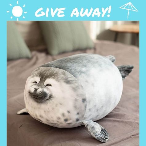 Seal on Instagram: “⭐️GIVEAWAY⭐️ We want to thank you for showing so much love and support to our page, so we will be giving away this seal pillowl(40cm)! All…” Seal Plush, Ocean Pillows, Cute Seals, Sleeping Pillow, Soft Dolls, Animals Of The World, Birthday Gifts For Kids, Plush Animals, Sea Animals