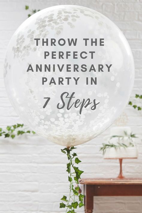 20th Anniversary Party Decorations, 40th Wedding Anniversary Party Ideas Diy, Ideas For 50th Anniversary Party, 50th Wedding Anniversary Party Ideas Fun, 30 Year Anniversary Party Decorations, How To Throw A 50th Anniversary Party, Anniversary Party Planning, Anniversary Party Ideas 20 Years, Simple 25th Anniversary Decorations