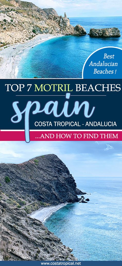 The Motril Beaches are not what you would expect! Take a look at our 7 favorites and Why? Playa Granada, Poniente, Cable, Carchuna, Calahonda, Joya and Rijana.... All in Andalucía - Spain. Read the TOP 7 Beaches of the Costa Tropical (MOTRIL) - including beach details, activities, nearby hotels and more... #bestbeachesspain #almunecar #laherradura #salobrena #calahonda #motril #costatropical Beach Details, Beach Vacation Packing, Andalucia Spain, Spain Travel Guide, Granada Spain, Travel Log, Romantic Beach, Tropical Beaches, Vacation Packing