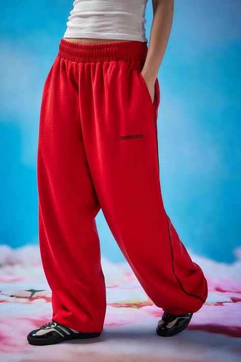 Iets Frans Joggers, Urban Outfiters, Baggy Joggers, Red Joggers, Joggers Outfit, Red Fits, Slow Life, Birthday Wishlist, Latest Styles