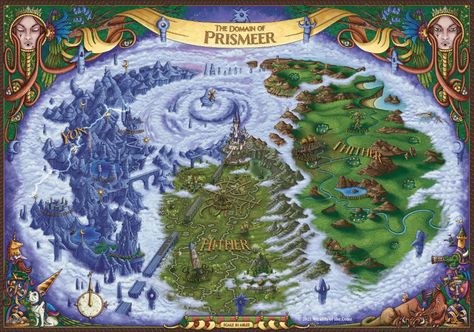 Will Doyle on Twitter: "The domain of Prismeer is undoubtedly the most detailed map that Stacey and I have created. This is included as a poster map supplied with The Wild Beyond the Witchlight (with the carnival on the flip side!) Also available here as a playmat: https://t.co/LPDYsV7LoD https://t.co/qjc1KUckwu" / Twitter Dnd Wild Beyond The Witchlight, Wild Beyond The Witchlight Map, Witchlight Carnival, Wild Beyond The Witchlight, Beyond The Witchlight, Mr Midnight, Dragons Inspiration, Witch Lighting, Carnival Fantasy