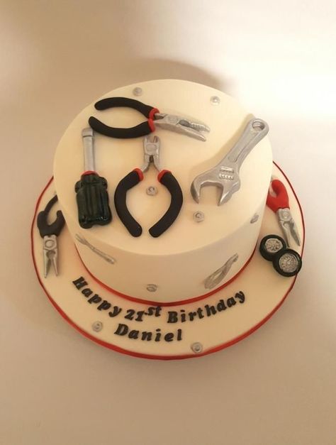 Mechanics Birthday Cake, 30th Birthday Cakes For Men, Mechanic Cake, 50th Birthday Cakes For Men, Name On Cake, Ideas For Birthday Cake, Write Name On Cake, Birthday Cake Write Name, Birthday Cake Writing