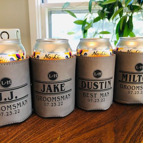 Personalized Can Cooler Groomsmen Gift Beer Gift Engraved | Etsy Cans Design, Gifts For Groomsmen, Groomsmen Beer, Best Groomsmen Gifts, Cooler Gift, Beer Gift, Beer Cooler, Beer Cans, Groomsmen Gifts