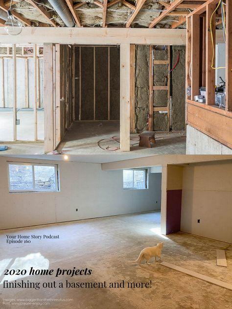 Finishing a basement, egress windows, thoughtful purchases, and more--2020 achievements and 2021 goals / Create / Enjoy Basement Egress, Finishing A Basement, Big Home, Egress Window, Design Podcast, The Basement, Big Houses, Finishing Basement, Love Home