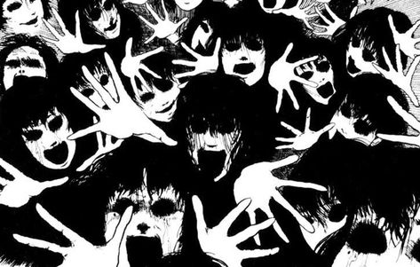 1366x768 Wallpaper, Japanese Horror, Junji Ito, Scary Art, Creepy Art, Arte Fantasy, Dark Anime, The Villain, Horror Art