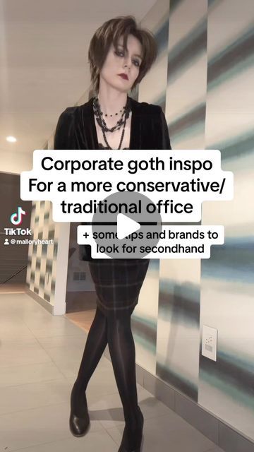 Witch Office Outfit, Gothic Business Casual Corporate Goth, Business Goth Work Outfits, Office Goth Outfits, Goth Corporate Work Outfits, Corp Goth Outfits, Classy Goth Aesthetic, Romantic Goth Outfits Casual, Corporate Witch