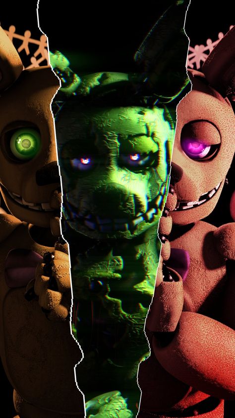 Springtrap And Springbonnie, Fnaf Springtrap, Orochimaru Wallpapers, I Always Come Back, Spring Trap, Fnaf Sfm, Spring Bonnie, Fnaf Freddy, Toy Bonnie