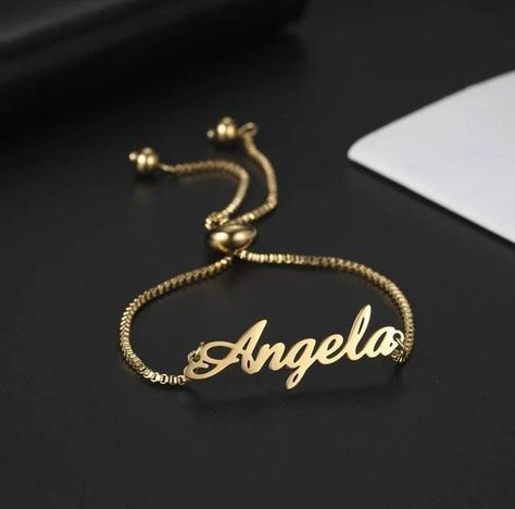 Custom Name Bracelet For Women Baby Girls Letters Jewelry Gold Silver Color Size Adjustable Chain Bracelets https://etsy.me/3PB5yha #yes #unisexadults #stainlesssteel #babynamebracelets #girlsnamebracelets #cheapnamejewelry #handwritingbracelet #customfontbracelet Barber Accessories, Customised Bracelets, Dainty Initial Necklace, Handwriting Jewelry, Bracelet Initial, Letter Jewelry, Letter Bracelet