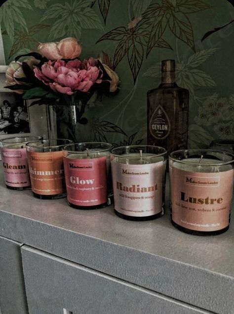 Candle Brand Aesthetic, Luxury Candle Packaging Design, Essential Oil Candle Blends, Scented Candles Decor, Candle Packaging Design, Candle Making Recipes, Candle Labels Design, Boho Candle, Candle Sets