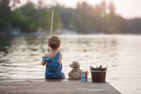 Little Boy Fishing Photography, Fishing Photo Shoot, Bday Pics, Toddler Pictures, Lake Photoshoot, Toddler Photoshoot, Boy Photo Shoot, Fishing Photos, Illustration Art Kids