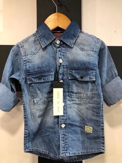 Kids Denim Shirt, Boys Denim Shirt, Mom And Kids, Denim Ideas, Jack And Jill, Boys Denim, Kids Denim, Denim Blouse, Teenage Boys