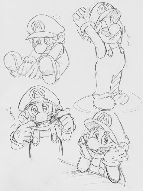 Cartoon Drawing Disney, Mario Drawing Ideas, Super Mario Sketch, Mario And Luigi Drawing, Mario Bros Drawing, Mario Sketch, Super Mario Drawing, Gaming Drawing, Movie Drawings