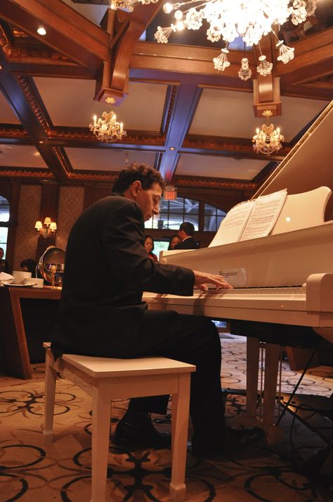 Live Pianist for cocktail hour @ The Westmount C.C. Piano Jazz Aesthetic, Piano In Restaurant, Wedding Pianist, Piano Cocktail Bar, Pianist At Wedding, Piano Wedding, Ballroom With Piano, Gala Themes, Jazz Piano