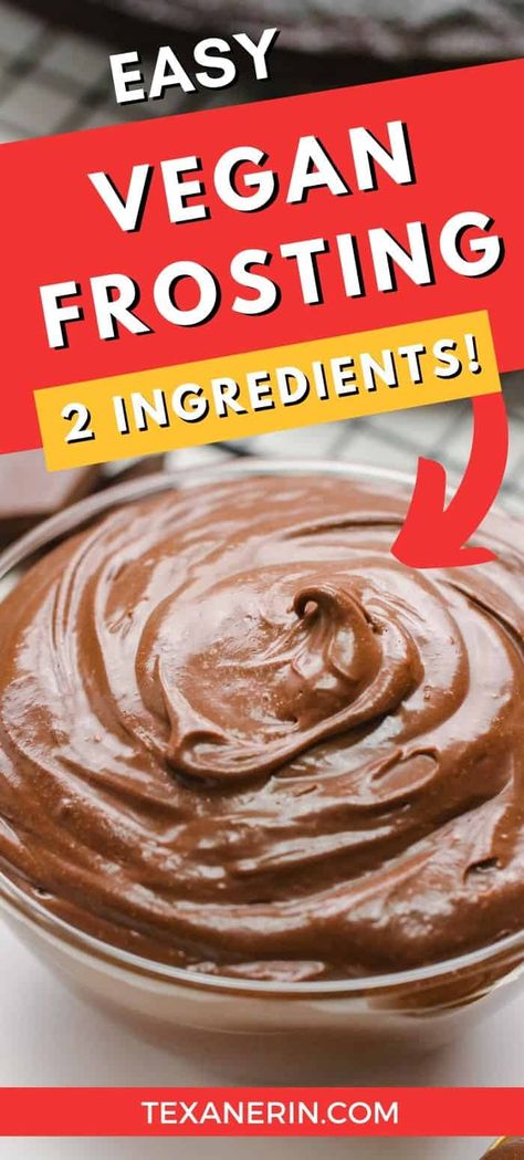 Vegan Chocolate Frosting (paleo) - Texanerin Baking Vegan Chocolate Icing, Vegan Frosting Recipe, Sweet Potato Cake Recipe, Vegan Chocolate Frosting, Sugar Free Frosting, Dairy Free Frosting, Vegan Frosting, Chocolate Frosting Recipes, Sugar Free Vegan