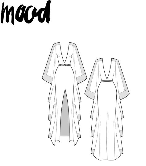 New sewing Pattern: A Blend of Luxury and Comfort with the Cassandra Kaftan Dress Free Pdf Sewing Patterns, Fashion Design Patterns, Mood Fabrics, Diy Sewing Clothes, Clothes Sewing Patterns, Fashion Sewing Pattern, Dress Sewing, Dress Sewing Patterns, Kaftan Dress